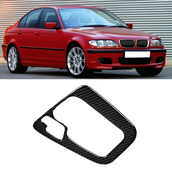 Kolfiber Vänsterstyrd Drivning Center Kontrollväxel Panel Kåpa Trim Passar E46 3-serien 1998-2005