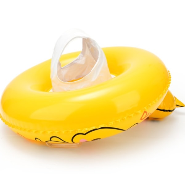 Tegneserie gul duck redning flytende ring ryggstøtte baby gul and pluss setering i bomull 5 måneder-5 år gammel