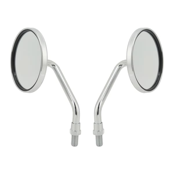 Universal 3.4in Bred Vision Motorcykel Backspegel Silver