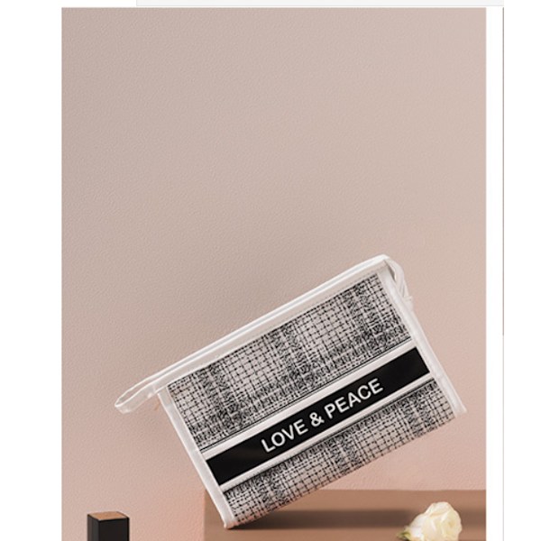 Xiaoxiang Series kosmetiktaske Clutch kosmetiktaske Bærbar kosmetikopbevaringstaske til kvinder Kosmetiktaske (hvid)