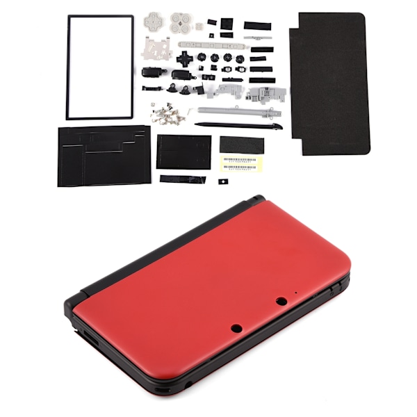 Komplet udskiftningsskal til Nintendo 3DS XL - Rød Reparationsdele