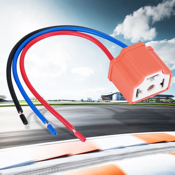 H4 9003 Hona Keramisk Panel Lys Sokkel Plugg Adapter Filament