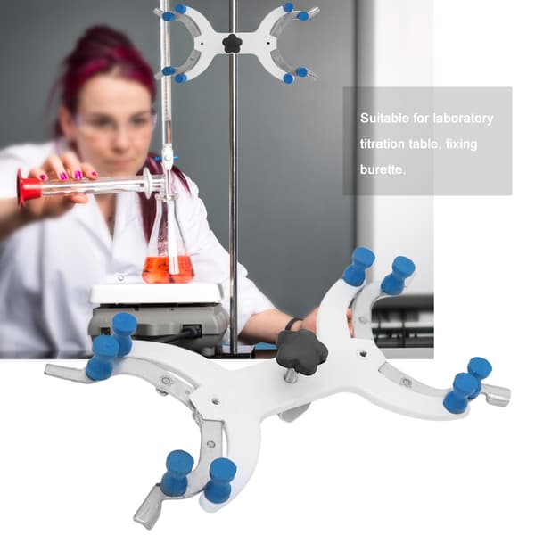 Bilateral jernburette klemme til laboratoriekemiske eksperimenter