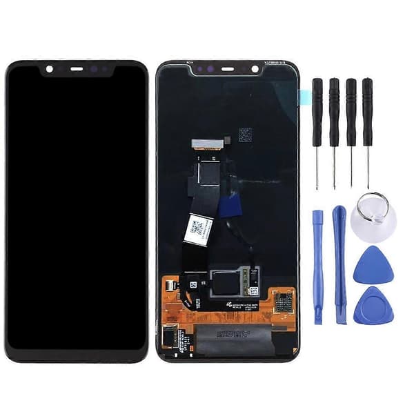 KOMPATIBEL LCD-skærm til Xiaomi Mi 8 UD / Mi 8 Pro Digitizer Fuld Samling med Fingeraftrykssensor (Sort) Svart