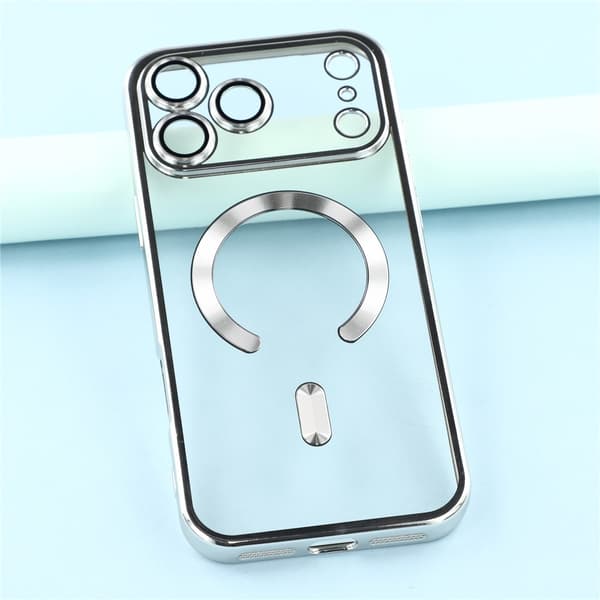 iPhone 17 Pro Cover MagSafe Electroplated TPU Sølv 32