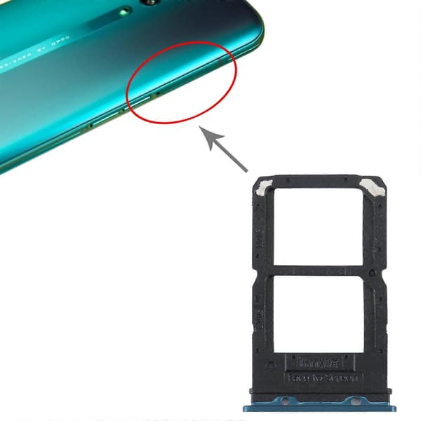 Til OPPO Reno SIM + SIM / Micro SD-kortbakke Green