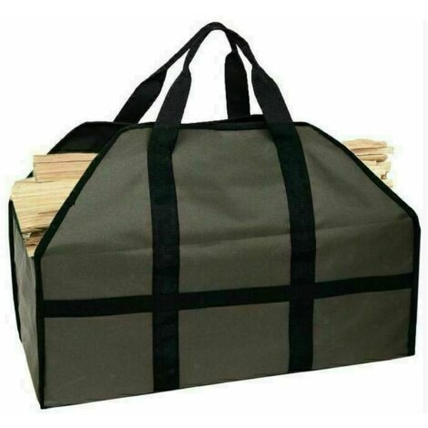 Filtväska 61 x 29 x 42 cm med handtag för transport av ved, leksaker, tidningar, shopping mm (ljus khaki)