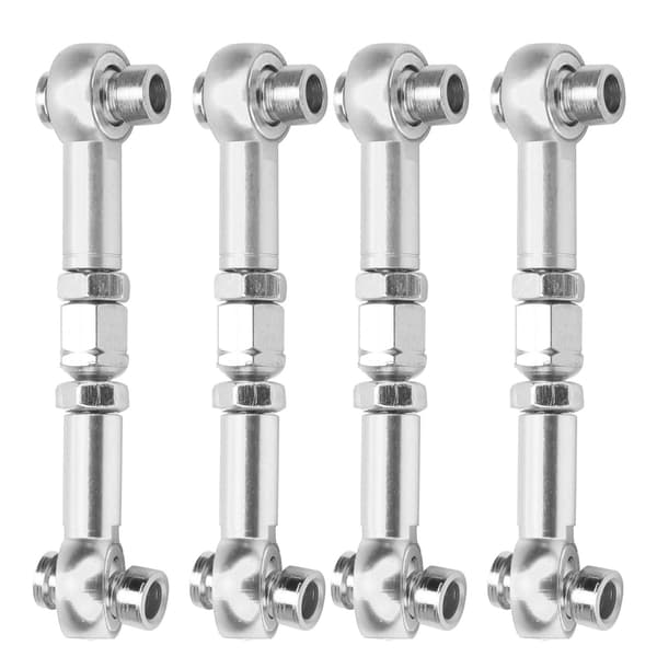 4 STK Stålforbindelse Aluminiumlegering RC Opgraderingsdele til HSP 94122 1 10 Bil Sølv