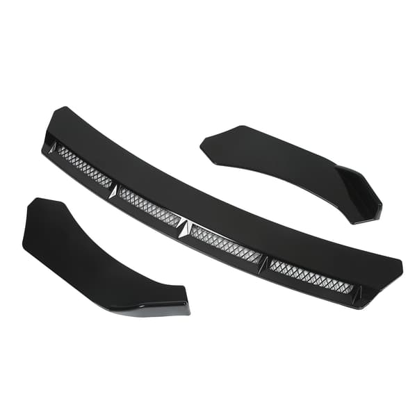 3 stk. Front Bumper Lip Body Kit Universal Spoiler Wing Bilmodifikation til Bil Sort
