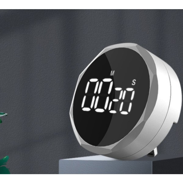 Portable Cooking Motion Silent Timer Small Home Kitchen Learning (Vit 05A pekskärm)