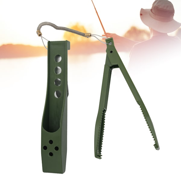 Bärbar Multifunktionell Fisk Grip Controller Clamp Tool Olivgrön