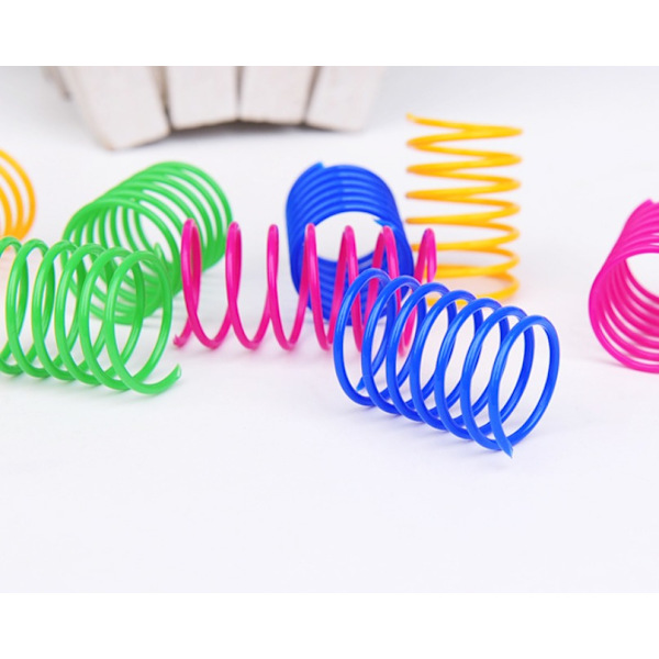 Spiralfjäder, 12 st Creative Cat Toys Kill Time and Keep Fit Interactive Cat Toys Starka och hållbara plastfjädrar