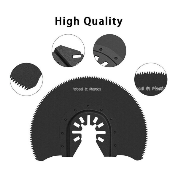 STK Metal Segment Savblad Universal Carbide Semi Circular Oscillerende Savblade til Skæring Træ Plast Metal Openin