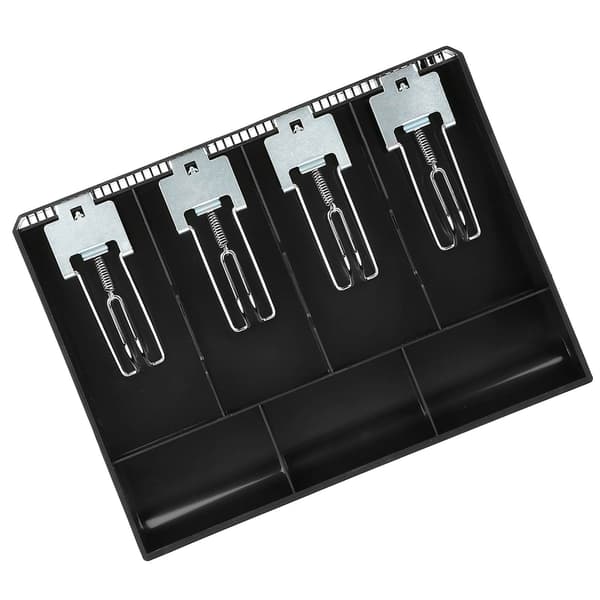 Indsats til kasseboks, udskiftningskasse med fire rum med metalclips —ht
