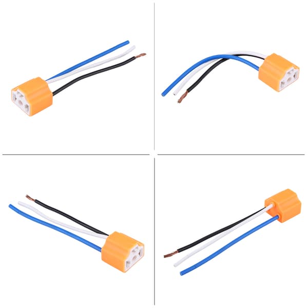 2 stk. hunstik til keramisk forlygtekontakt Adapterstik til H4/9003/HB2
