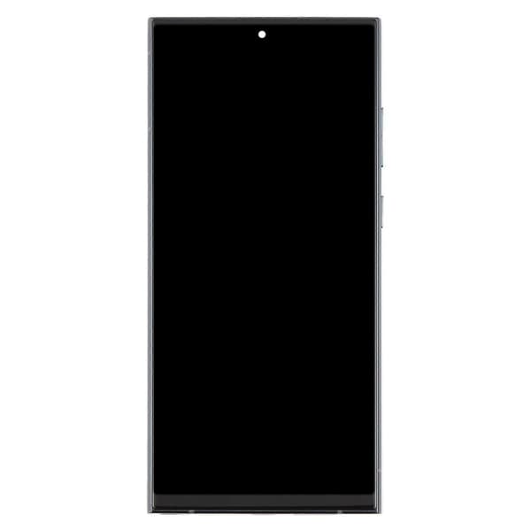 För Samsung Galaxy S22 Ultra SM-S908B 6,72 tums TFT LCD-skärm Digitizer komplett montering med ram, stöder inte fingeravtrycksidentifiering Grön