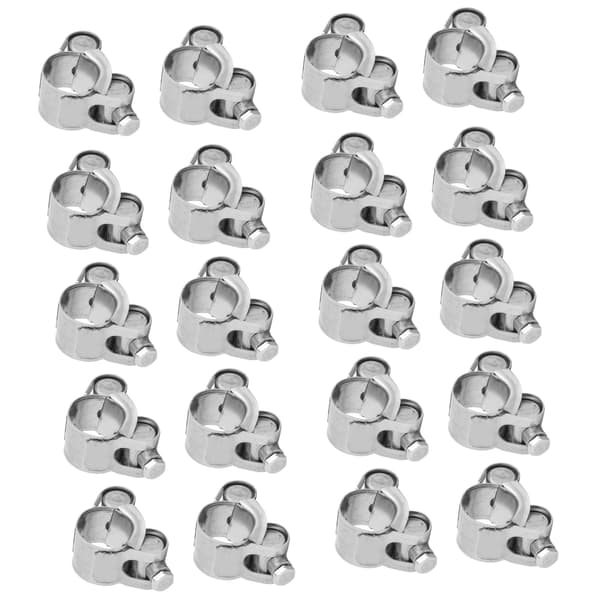 Minifjäderklämmor i rostfritt stål, 20-pack, 23-25 mm