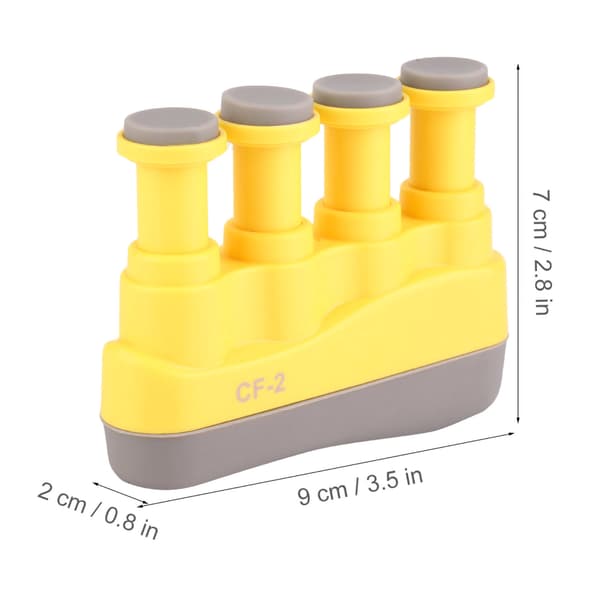 Barn Variabel Hand Finger Styrka Spänning Tränare Grip Trainer för piano gitarr (Gul)