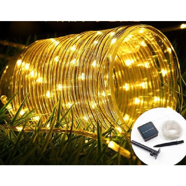 LED String Lights Solar Kobber Rør String Lights Festlige dekorative lys (varm hvid)