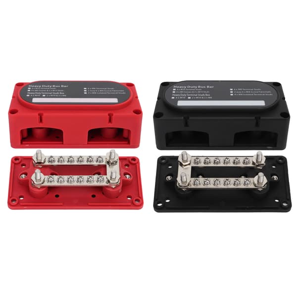 2ST Kraftig Samleskinne Modul med Lås DC48V 100A Brannsikker for Biler Lastebiler Bobiler Båter
