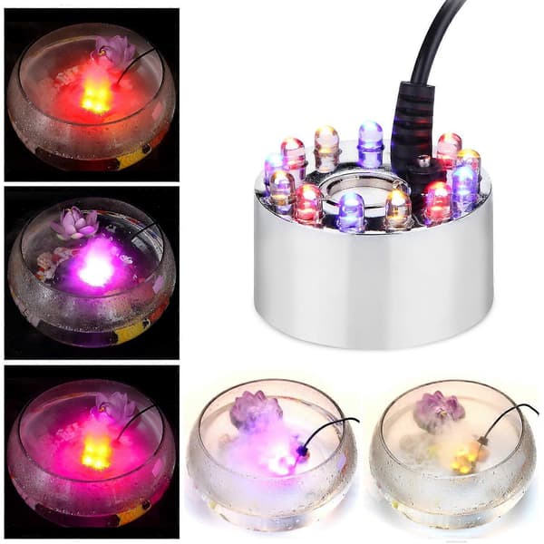 2024 Mini LED Pumpa Ljus Dimmaskin Vattenfontän Damm Dimmaskin Atomizer för Julfestdekoration EU plug