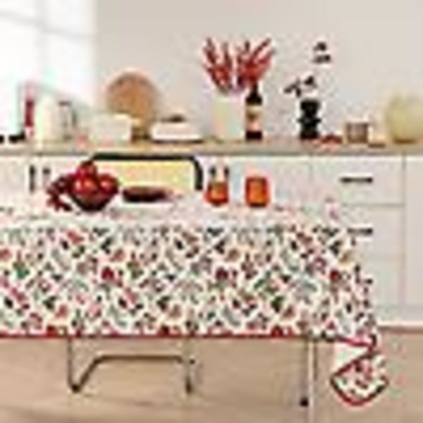 Botanisk blommønster matsalsduk supermjuk sammetsmjuk duk 140x140 cm/55,1x55,1 tum
