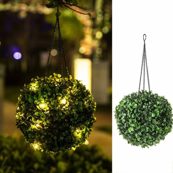 LED hengende lysekrone utendørs kunstgressbelysning (middels gressball 20*41cm), egnet for hage og hage