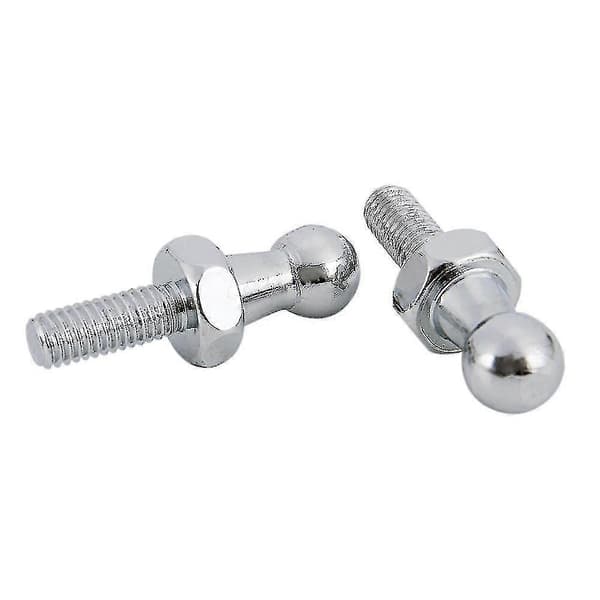 2x 10mm kuglestudsbolt M6 til gasfjederstivere kugleende bolt motorhjelm Std - S