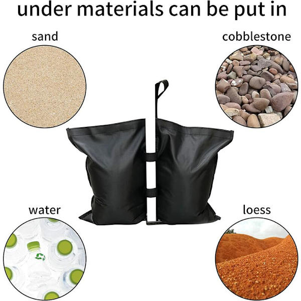 Utomhus hopfällbart tält fast sandsäck motviktsfotväska (4PCS),