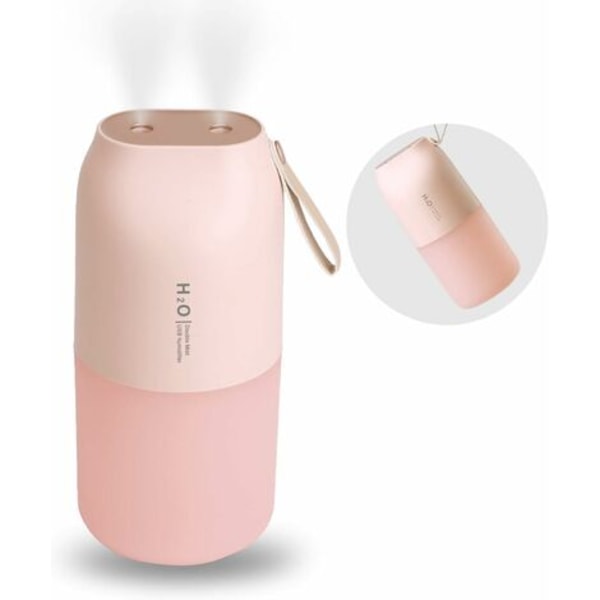 Mini portabel luftfuktare (300 ml), luftfuktare med automatisk avstängningsfunktion, 2 tysta dimmalägen, för sovrum eller kontor