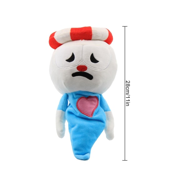 8 Styles Game Head Plysj Leker Mugman Cartoon Soft Puphead utstoppede dukkegaver White