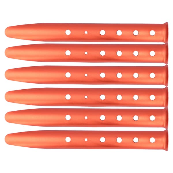 6-pack Orange US-formad Camping Strand Sand Peg Snö Mark Stake av Aluminiumlegering