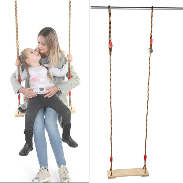 Voksne og børns indendørs og udendørs gynger lavet af fyrretræsbrædder kan bruges som børns hængende sæder