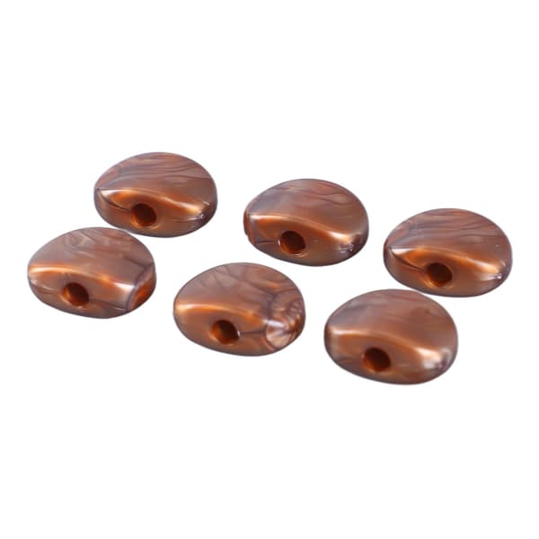 6 stk. gitarbrostifter Halvsirkel Folk Klassisk Gitar Broplugger Kaffefarge