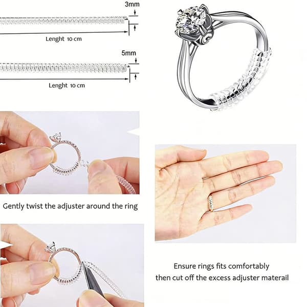 14/25 STK Ringjustering til tilpasning af ringstørrelse, gennemsigtig, størrelsesjustering til ringe – Juster størrelsen på ringe 25pcs