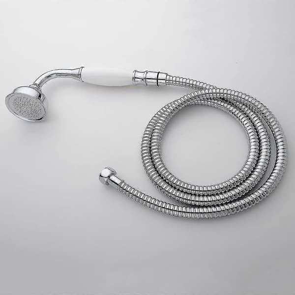 Baderom Klassisk Stil Tradisjonell Messing Telefon Hånddusjhode Og 1,5m Dusjslange, Sølv silver