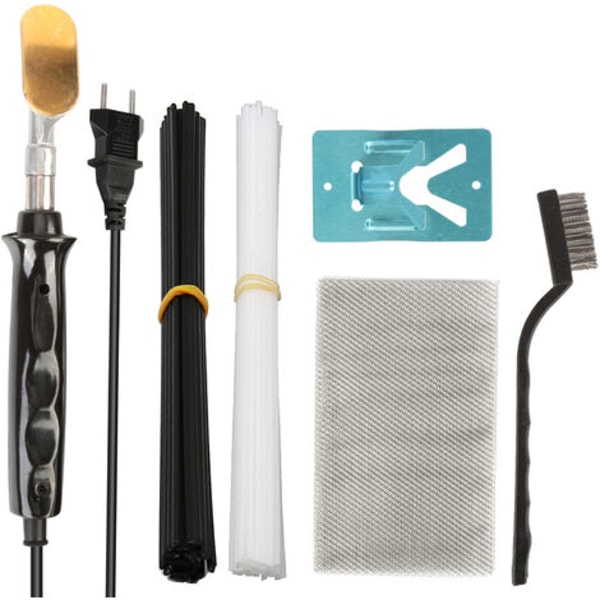 Bilstøtfangerreparasjonsmaskin med 40 plastsveisemaskinsett, 1 stativ, 1 stålbørste, 1 mesh, EU-standard