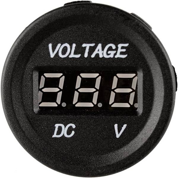 Universal Vandtæt LED Voltmeter Digital Display Voltmeter til Lastbil Auto Motorcykel DC 12V-24V (Blå)