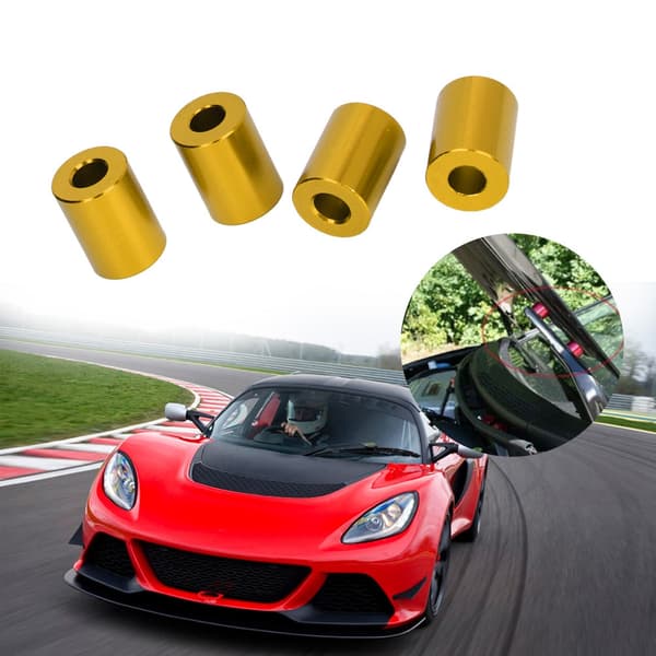Bil aluminiumslegering Motorpanser Ventilasjon Spacer Riser Passer for 6 mm motor (gull)