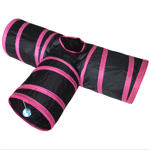 Pet Tunnel Toy, Pet Channel Rolling Tunnel Tee, för hundträning hemma (Rose Red T Type)
