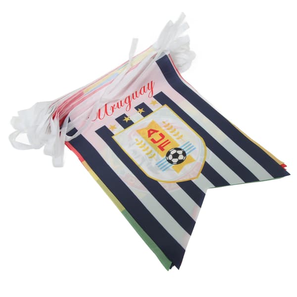 VM-flagg med snor 2022 - 32 lag - 20x28cm