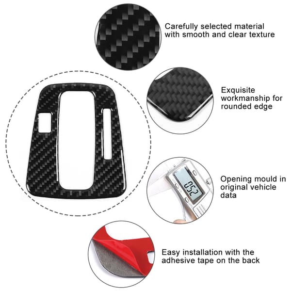 Gear Panel Trim Sort Kulfiber Cover Passer til Honda CRV CR V 2007-2011