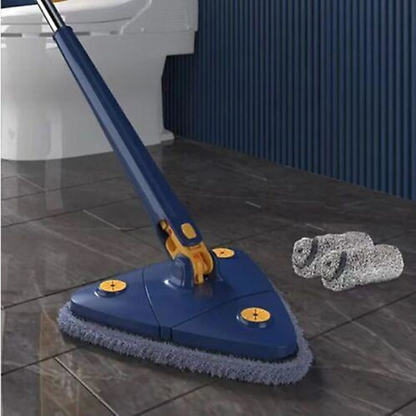 360 graders roterende multifunksjonell rengjøringsmoppe Blue 1PC Fiber cloth