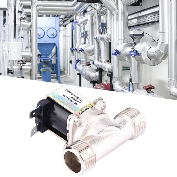 Elektrisk messingmagnetventil 220 240V AC G1 2 NC vanninntaksventil