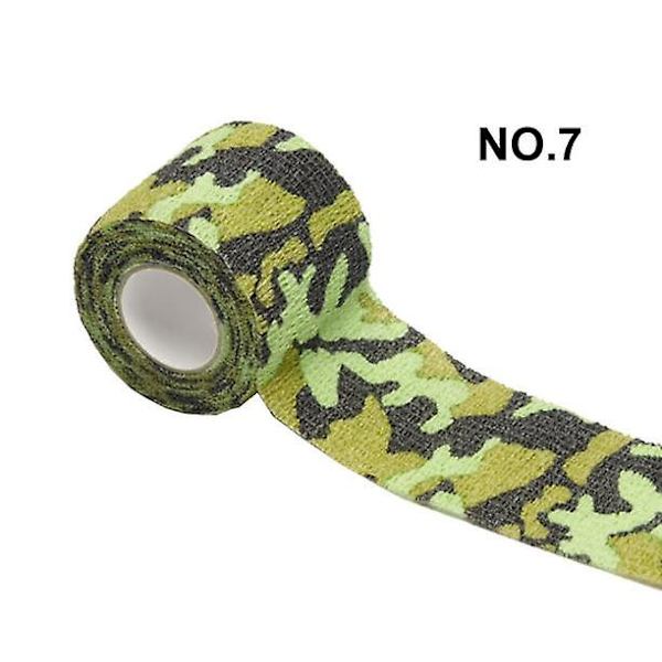 utendørs kamuflasjebandasje (NO.7-land Camouflage 5cm*4.5m 10stk),