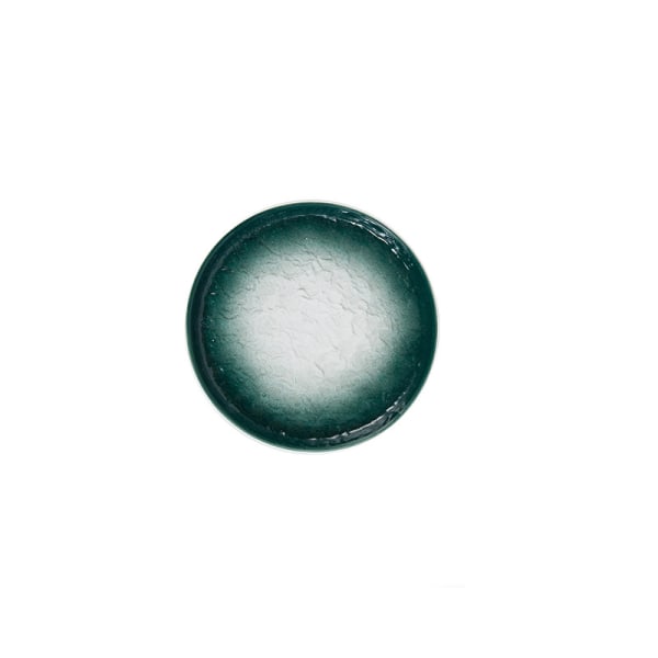 Steinkorn keramisk rund fruktfat, grønn, 6 tommer (15,5*15,5*2,5 cm),