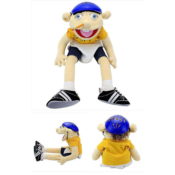 58 cm Jeffy Hat Hand Puppet Game Fyllda docka Barngåvor Jeff