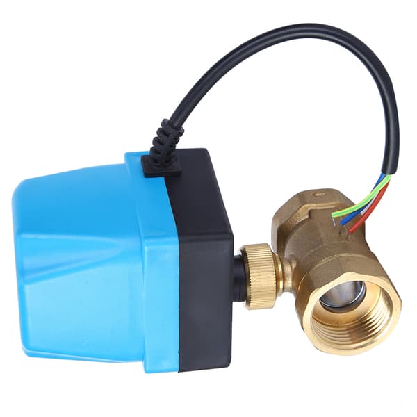 IP68 Blå Elektrisk Kuleventil AC220V 2-veis 3-leder 2 Kontroll G1 Tomme