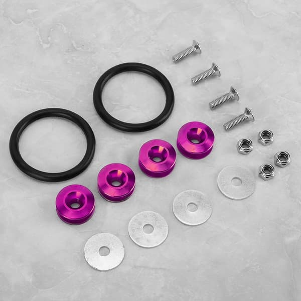 Fargerike hurtigfester av gummiringer for bilfanger Trunk Mud Guard Lock (lilla)