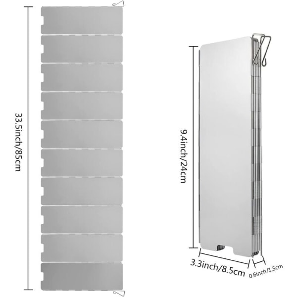 Udendørs camping folde forrude i aluminiumslegering med lås til camping og vandreture